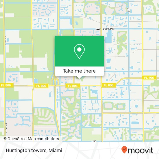 Mapa de Huntington towers