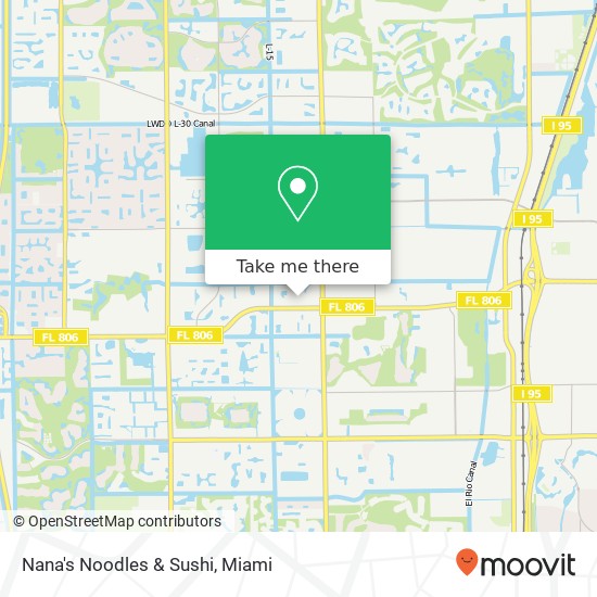 Mapa de Nana's Noodles & Sushi