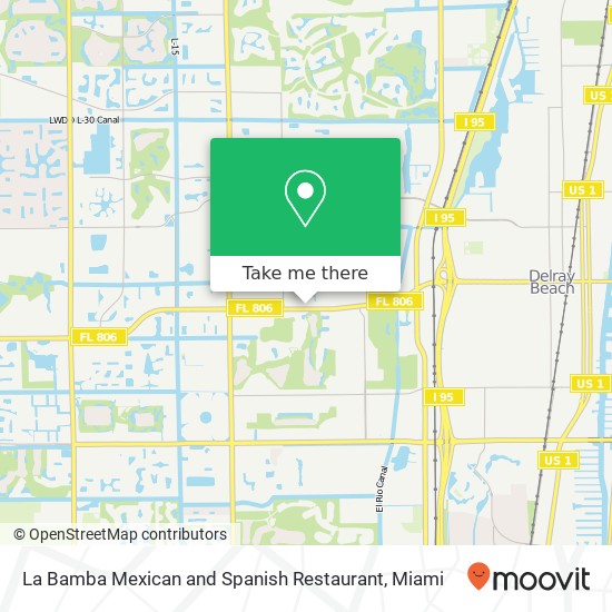 Mapa de La Bamba Mexican and Spanish Restaurant