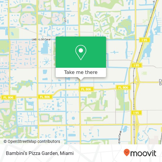 Bambini's Pizza Garden map