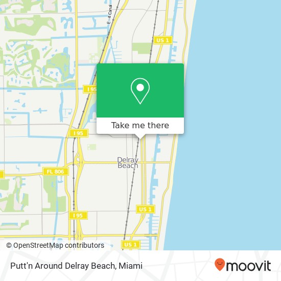 Mapa de Putt'n Around Delray Beach