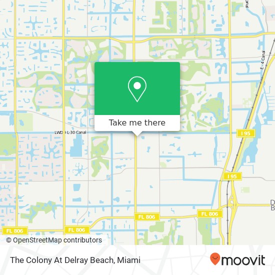 The Colony At Delray Beach map