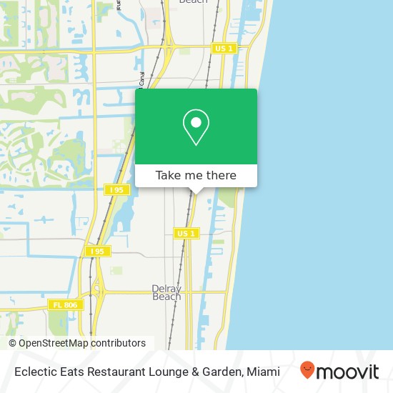 Mapa de Eclectic Eats Restaurant Lounge & Garden