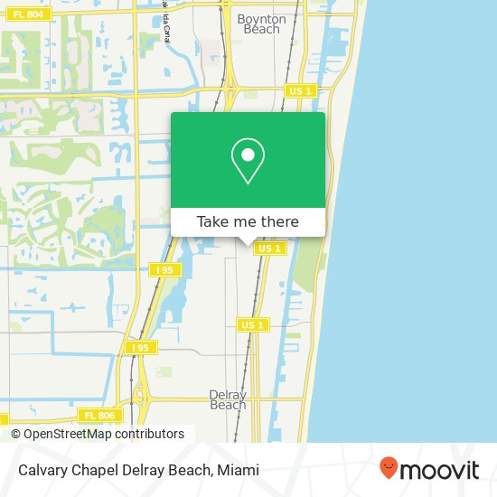 Calvary Chapel Delray Beach map