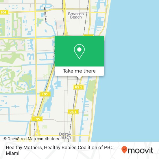 Mapa de Healthy Mothers, Healthy Babies Coalition of PBC