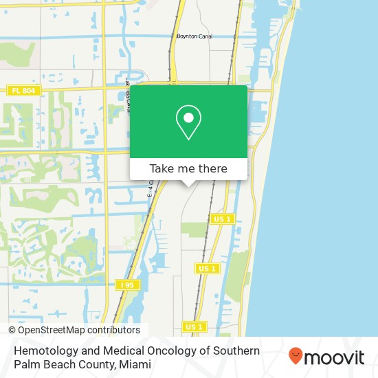 Hemotology and Medical Oncology of Southern Palm Beach County map