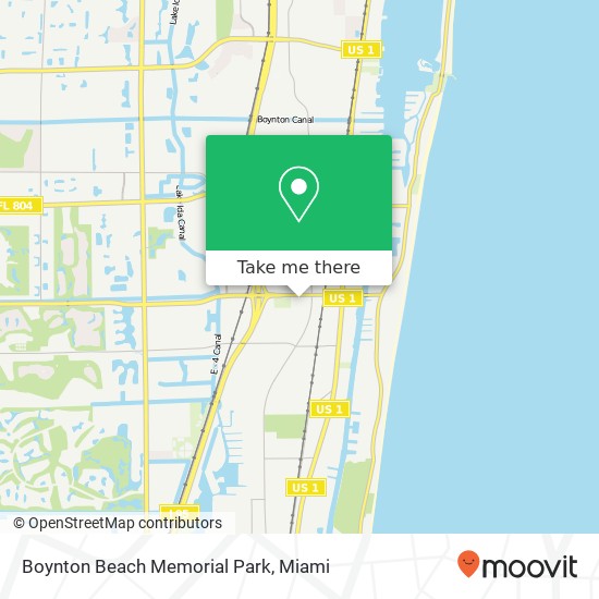 Boynton Beach Memorial Park map