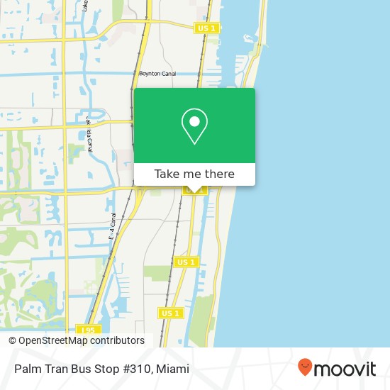 Mapa de Palm Tran Bus Stop #310