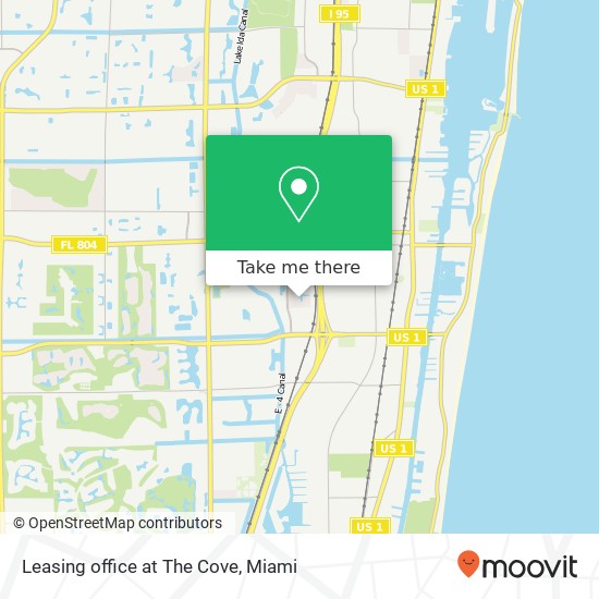 Leasing office at The Cove map