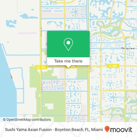 Mapa de Sushi Yama Asian Fusion - Boynton Beach, FL