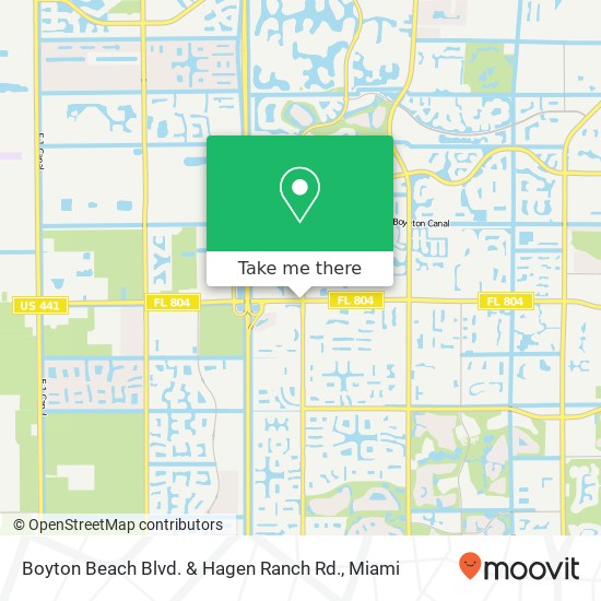Mapa de Boyton Beach Blvd. & Hagen Ranch Rd.