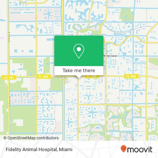 Mapa de Fidelity Animal Hospital