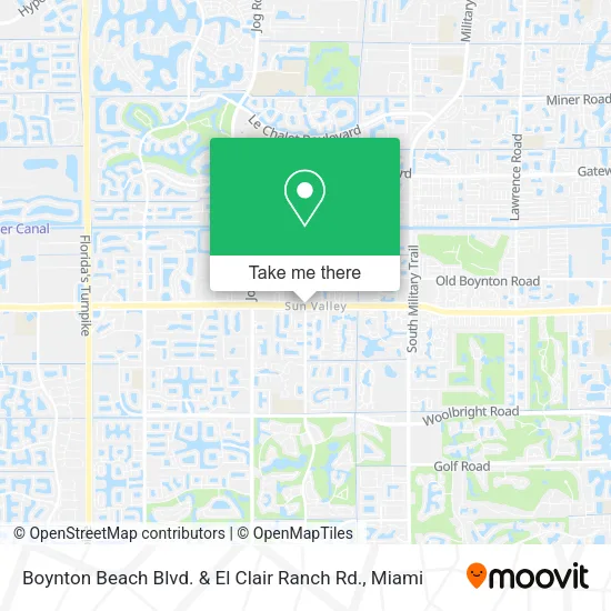 Mapa de Boynton Beach Blvd.  & El Clair Ranch Rd.