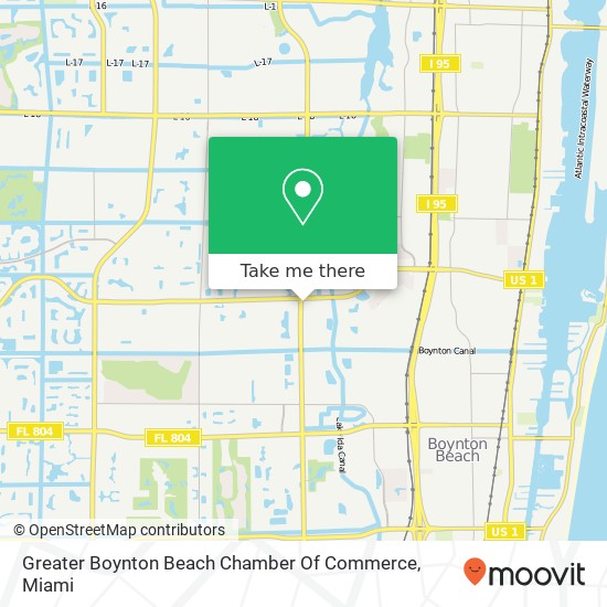 Greater Boynton Beach Chamber Of Commerce map