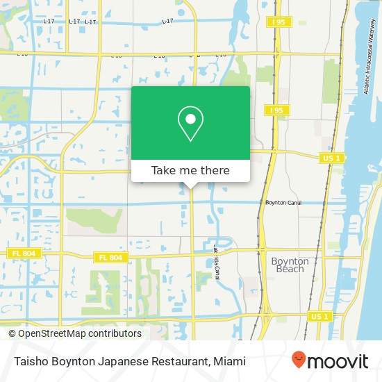 Mapa de Taisho Boynton Japanese Restaurant
