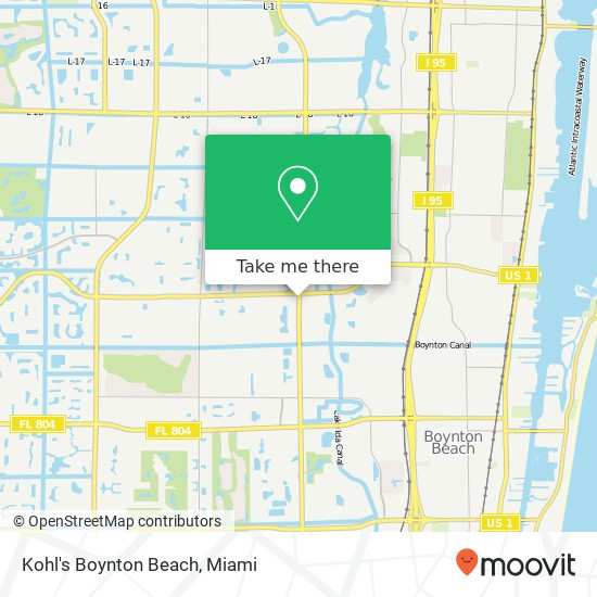 Kohl's Boynton Beach map