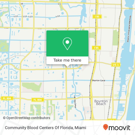 Mapa de Community Blood Centers Of Florida