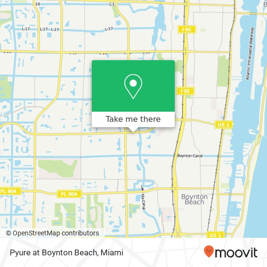 Pyure at Boynton Beach map