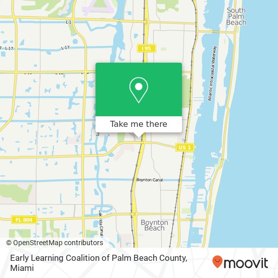 Early Learning Coalition of Palm Beach County map