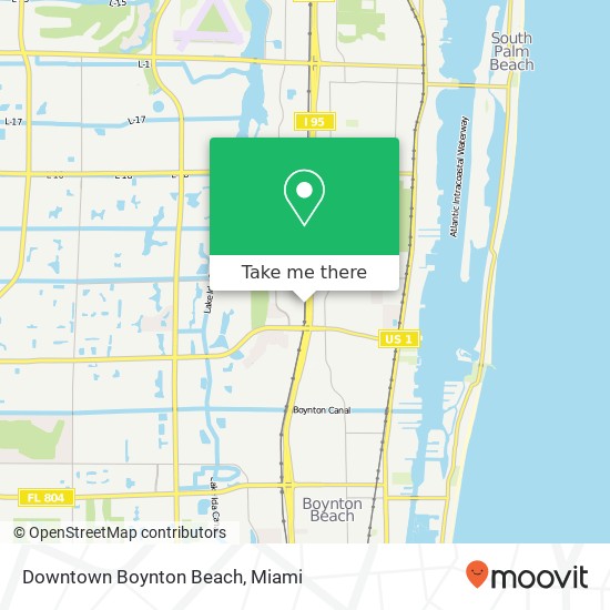 Mapa de Downtown Boynton Beach