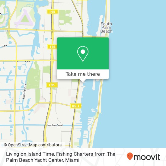 Mapa de Living on Island Time, Fishing Charters from The Palm Beach Yacht Center