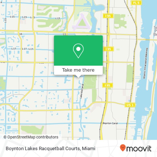 Mapa de Boynton Lakes Racquetball Courts