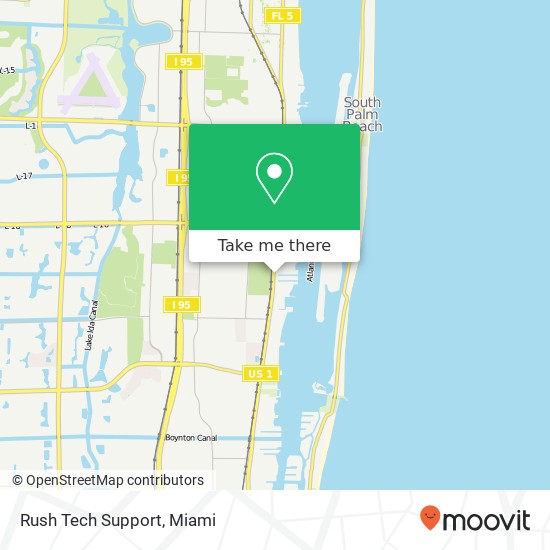 Mapa de Rush Tech Support