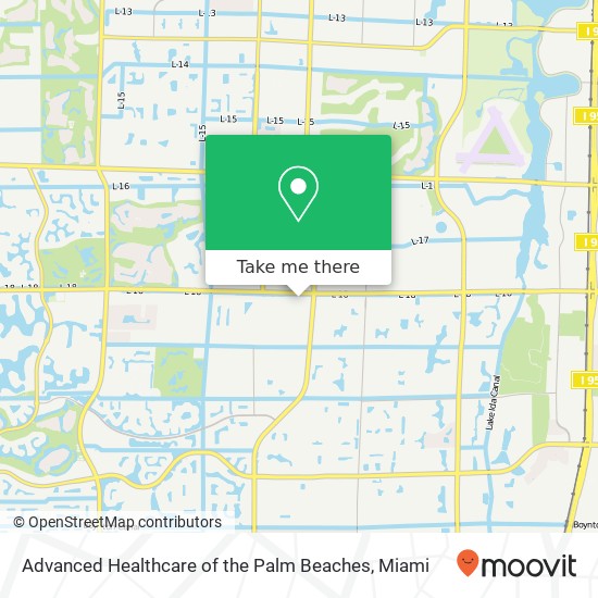 Advanced Healthcare of the Palm Beaches map