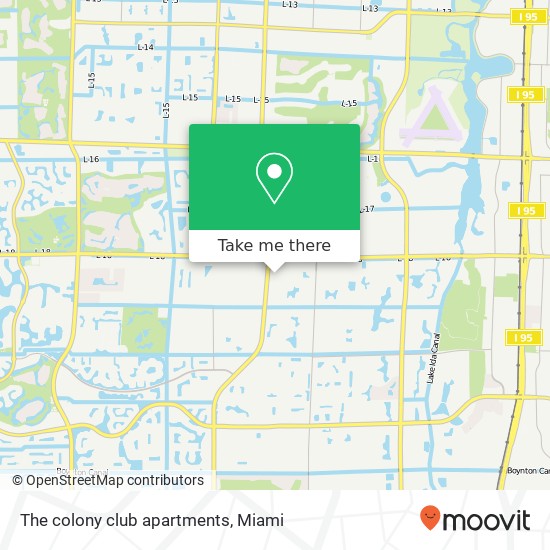 Mapa de The colony club apartments