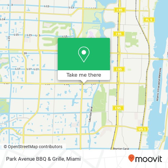 Mapa de Park Avenue BBQ & Grille