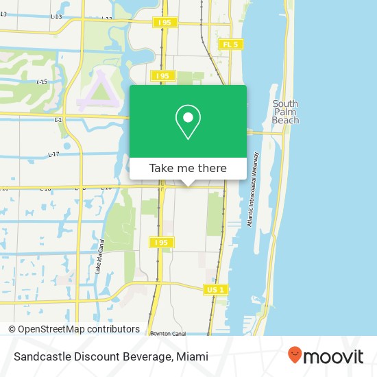 Mapa de Sandcastle Discount Beverage