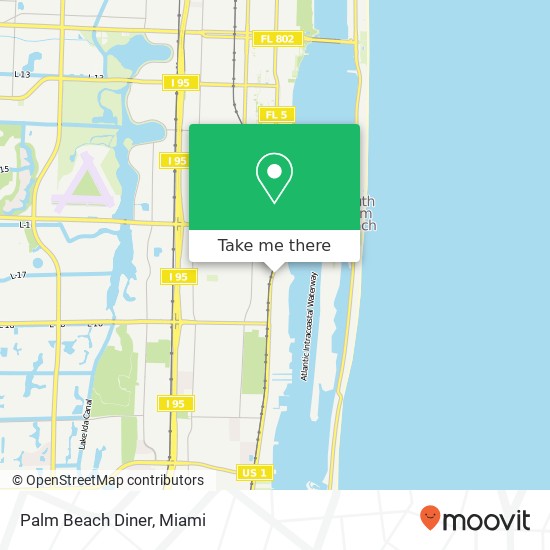 Palm Beach Diner map