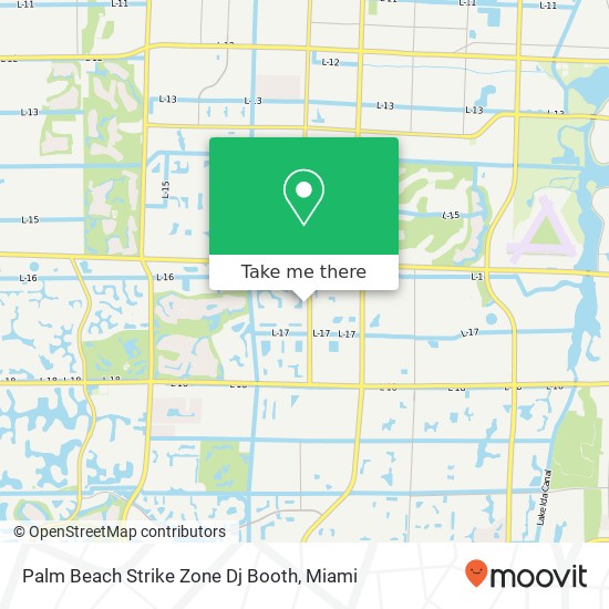 Mapa de Palm Beach Strike Zone Dj Booth
