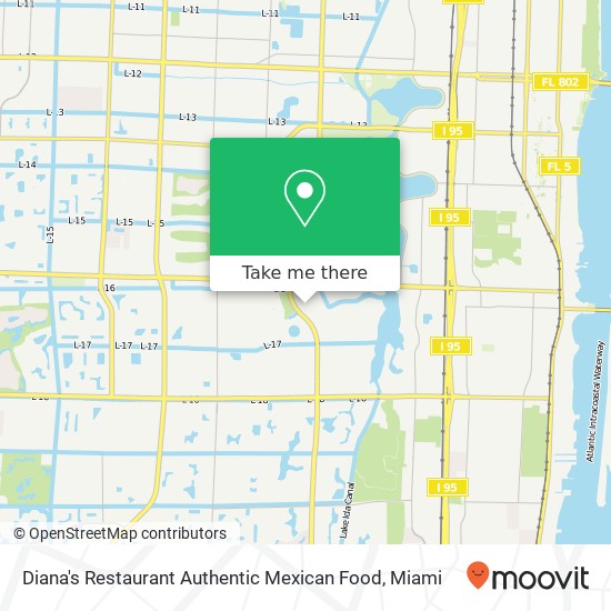 Mapa de Diana's Restaurant Authentic Mexican Food