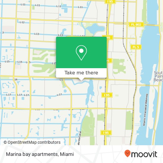 Mapa de Marina bay apartments