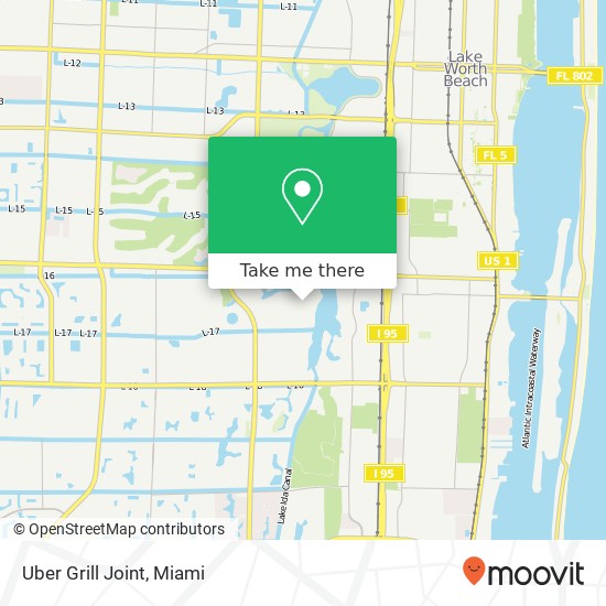 Mapa de Uber Grill Joint