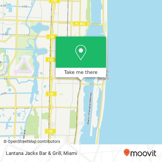 Mapa de Lantana Jacks Bar & Grill