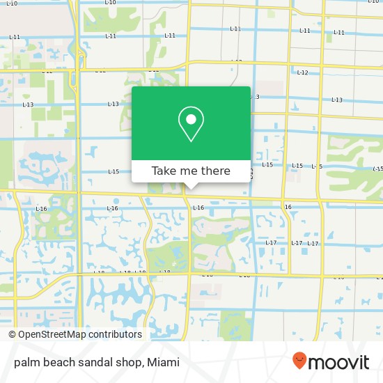 Mapa de palm beach sandal shop