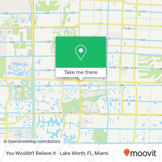 Mapa de You Wouldn't Believe It - Lake Worth, FL