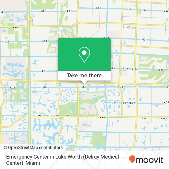 Mapa de Emergency Center in Lake Worth (Delray Medical Center)