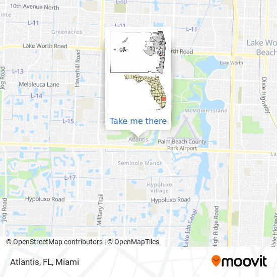 Atlantis, FL map