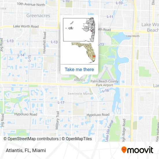 Atlantis, FL map