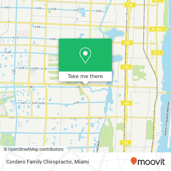 Cordero Family Chiropractic map