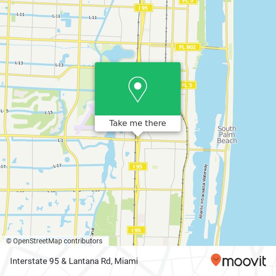 Mapa de Interstate 95 & Lantana Rd