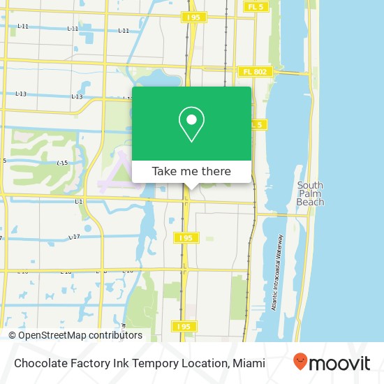 Chocolate Factory Ink Tempory Location map