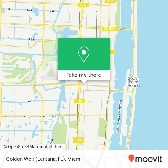 Golden Wok (Lantana, FL) map