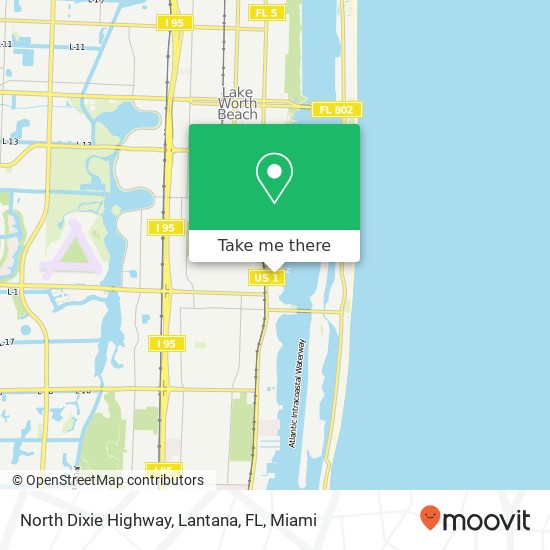 North Dixie Highway, Lantana, FL map