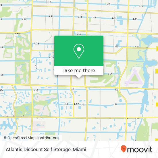 Atlantis Discount Self Storage map