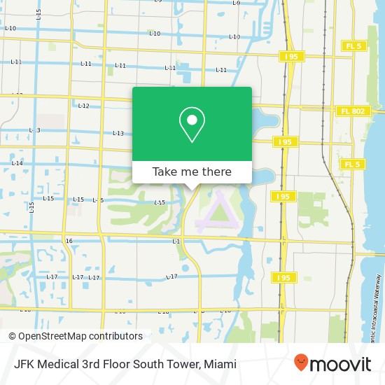 Mapa de JFK Medical 3rd Floor South Tower