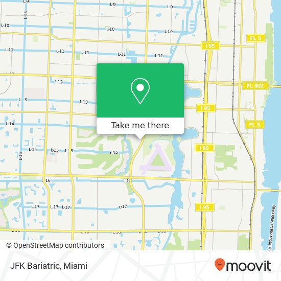 Mapa de JFK Bariatric